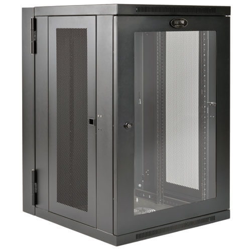 TRIPP LITE SERIES SMARTRACK 18U UPS-DEPTH WALL-MOUNT HALF-HEIGHT RACK ENCLOSURE,