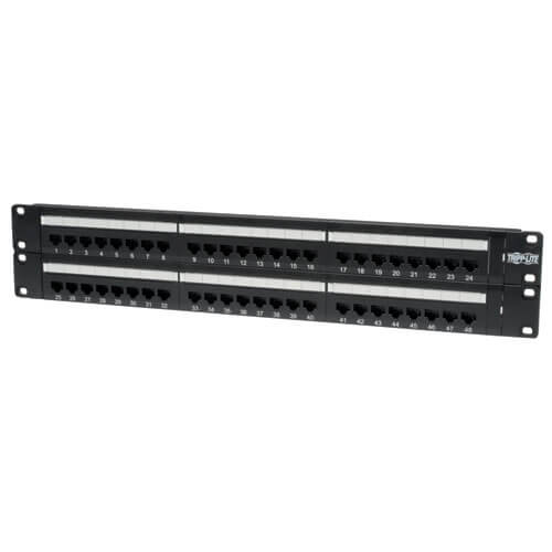PATCH PANEL - BLACK - RATED FOR 1 GBPS SPEEDS FOR MANAGING NETWORK CONNECTIONS I