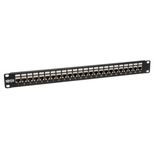 EATON TRIPP LITE SERIES 24-PORT 1U RACK-MOUNT STP SHIELDED CAT6 /CAT5 FEEDTHROUG