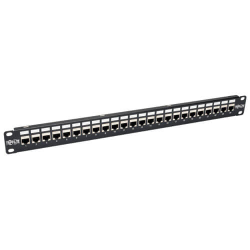 EATON TRIPP LITE SERIES 24-PORT 1U RACK-MOUNT CAT6/CAT5 FEEDTHROUGH PATCH PANEL,