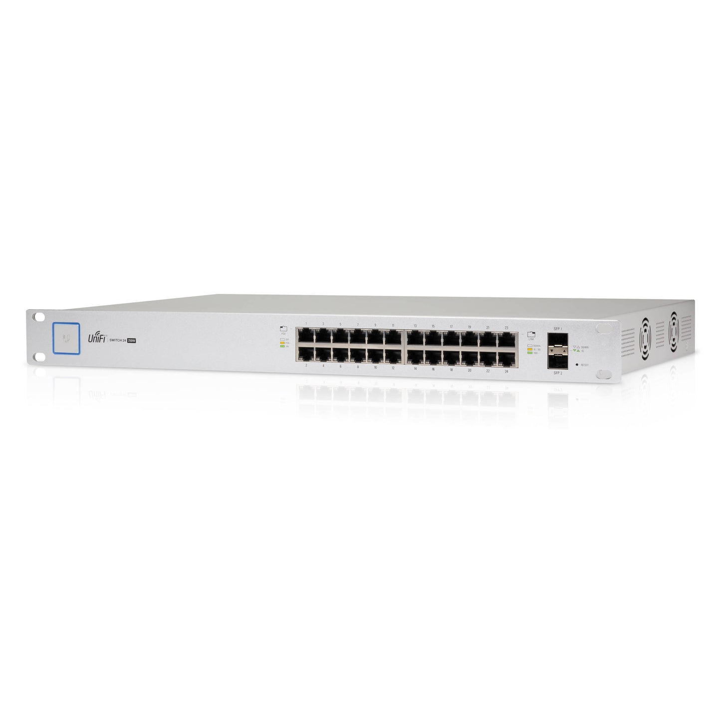 UNIFI SWITCH POWER OVER ETHERNET 24 GIGABIT RJ45 PORT 250W MAXIMUM POWER CONSUMP