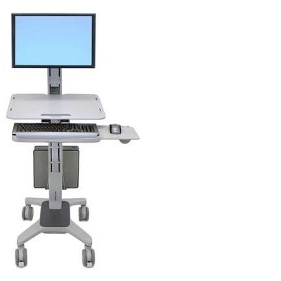 ERGOTRON WORKFIT-C SIT-STAND WORKSTATION FOR SINGLE LCD MONITOR, LD, WITH MOBILE CART BAS