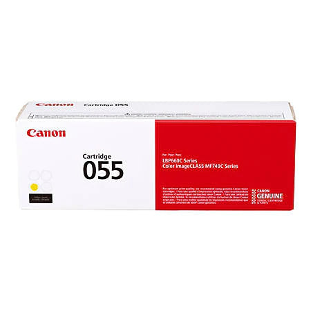 CANON 055 YELLOW STANDARD YIELD TONER CARTRIDGE - FOR USE WITH LBP664CDW, MF741C