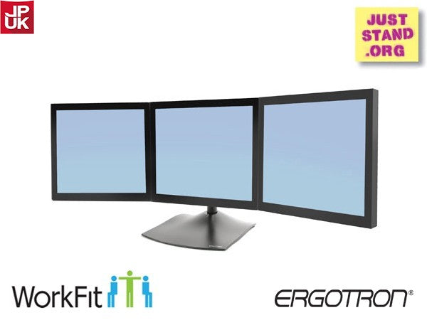 ERGOTRON TRIPLE-MONITOR DESK STAND - STEEL - BLACK - MULTI-DISPLAY STAND: POSITION YOUR M