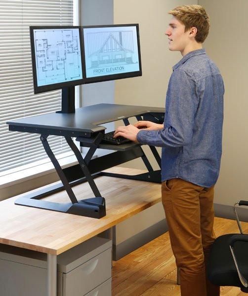 ERGOTRON WORKFIT-TL STANDING DESK CONVERTER, BLACK
