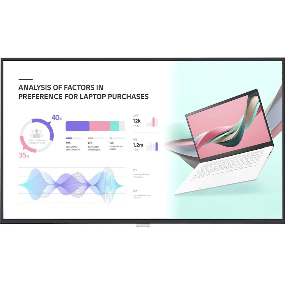 LGPRO 43" 3840 x 2160 UHD LED Backlit LCD Large Format Monitor