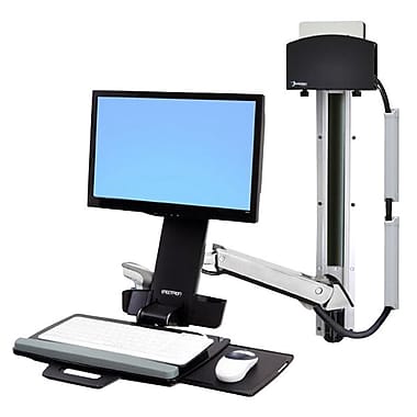 ERGOTRON STYLEVIEW SIT-STAND COMBO ARM SYSTEM WITH SMALL CPU HOLDER