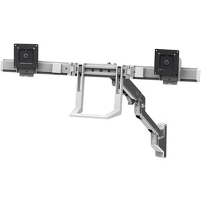 Ergotron HX Wall Dual Monitor Arm, Polished
