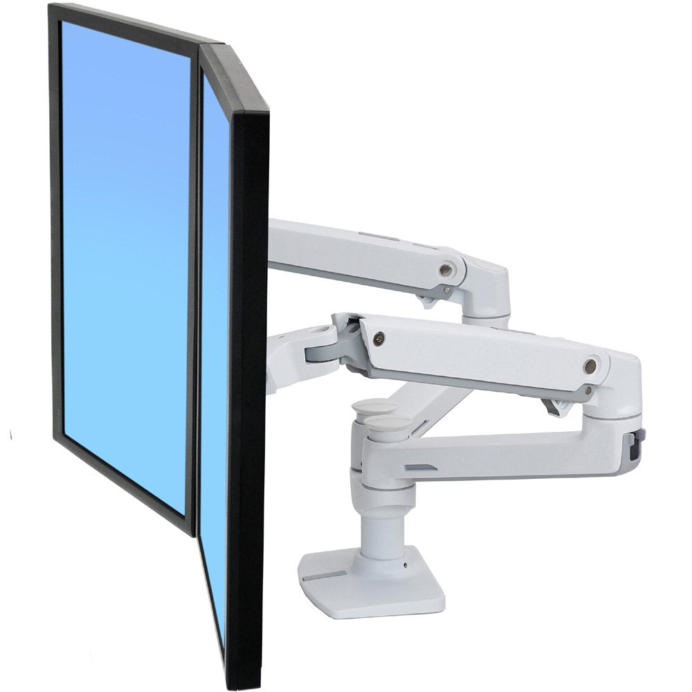 ERGOTRON LX DUAL SIDE-BY-SIDE ARM WHITE