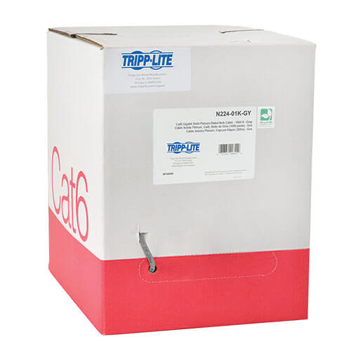 EATON TRIPP LITE SERIES CAT6 GIGABIT SOLID CORE PLENUM-RATED UTP CMP PVC BULK ET