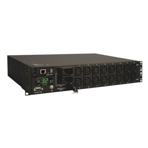 EATON 7.4KW SINGLE-PHASE SWITCHED PDU, LX INTERFACE, 230V OUTLETS (16-C13), IEC-