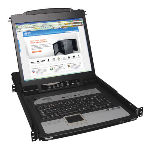 EATON TRIPP LITE SERIES NETDIRECTOR 8-PORT 1U RACK-MOUNT CONSOLE KVM SWITCH WITH