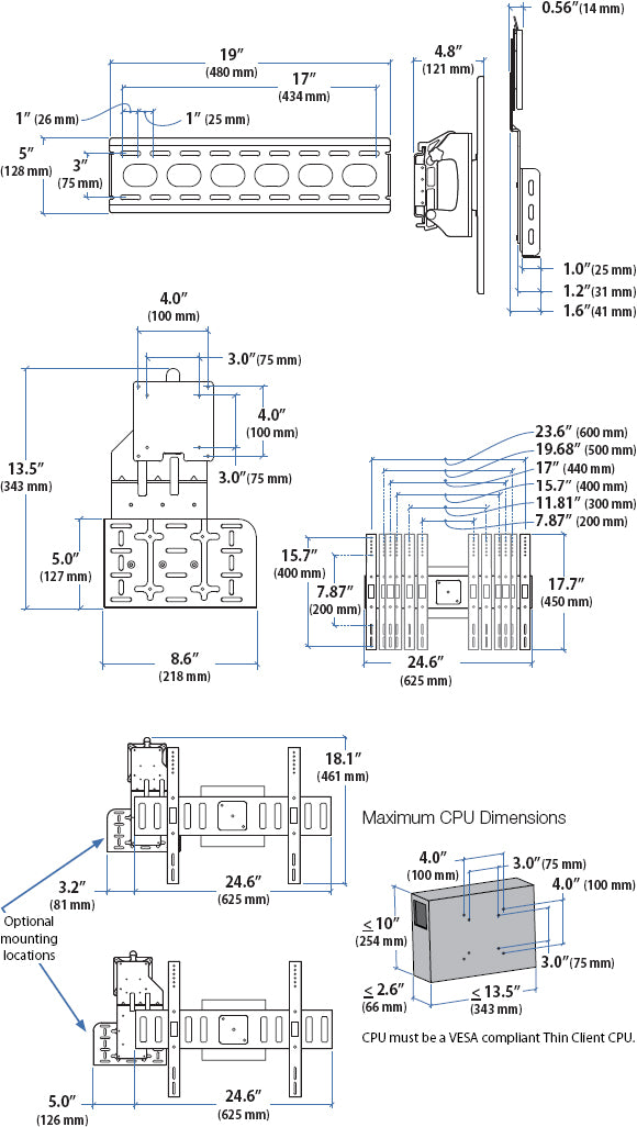 ERGOTRON SIM90 SIGNAGE INTEGRATION MOUNT