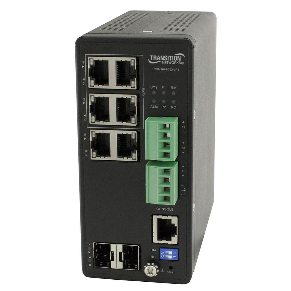 MANAGED HARDENED POE+ SWITCH, (2) 10/100/1000BASE-T POE+ PORTS, (4) 10/100/1000B