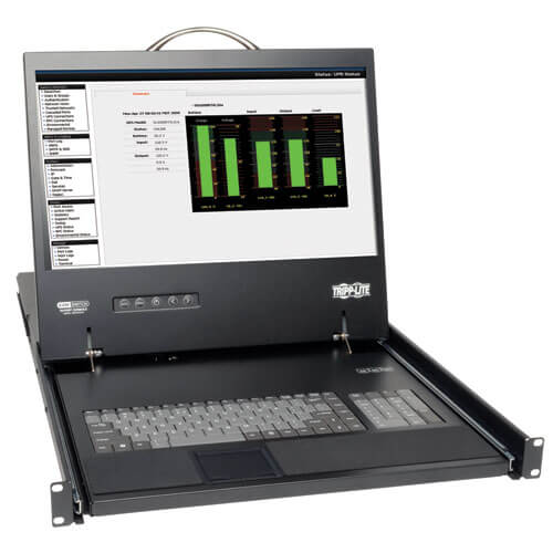 EATON TRIPP LITE SERIES NETCOMMANDER 8-PORT CAT5 1U RACK-MOUNT CONSOLE KVM SWITC