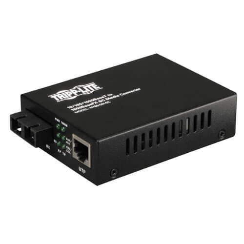 EATON TRIPP LITE SERIES GIGABIT MULTIMODE FIBER TO ETHERNET MEDIA CONVERTER, 10/