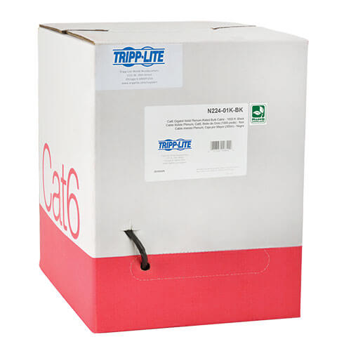 EATON TRIPP LITE SERIES CAT6 GIGABIT SOLID CORE PLENUM-RATED UTP CMP PVC BULK ET