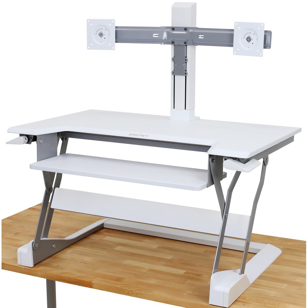 ERGOTRON HOLDS DISPLAYS ABOVE WORKSURFACE, FREEING UP SPACE, COST-EFFECTIVE HEIGHT - ADJU