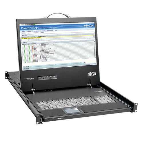 Rack Console 1U DVI VGA 19"LCD