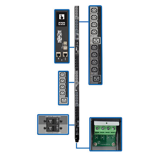 EATON TRIPP LITE SERIES 28.8KW 220-240V 3PH SWITCHED PDU LX INTERFACE GIGABIT 30