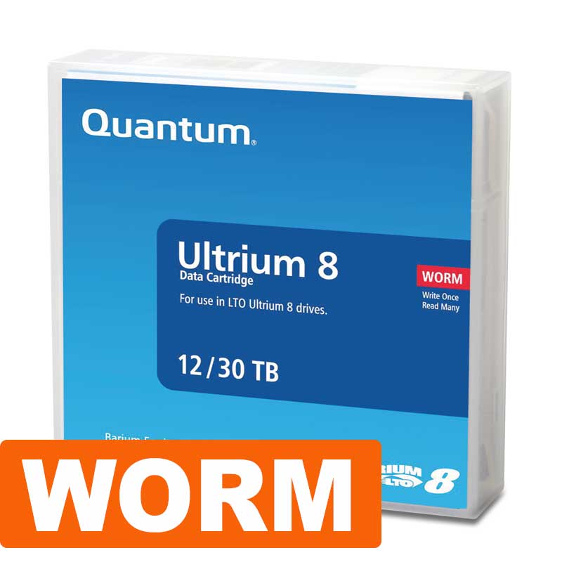 Quantum Tape, LTO, Ultrium-8, MR-L8MQN-02 12TB/30TB, LTO-8, WORM