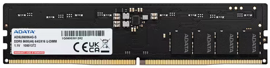 ADATA AD5U560064G-S 64GB DDR5 5600 U-DIMM CL 46 Memory | SKU AD5U56-64S