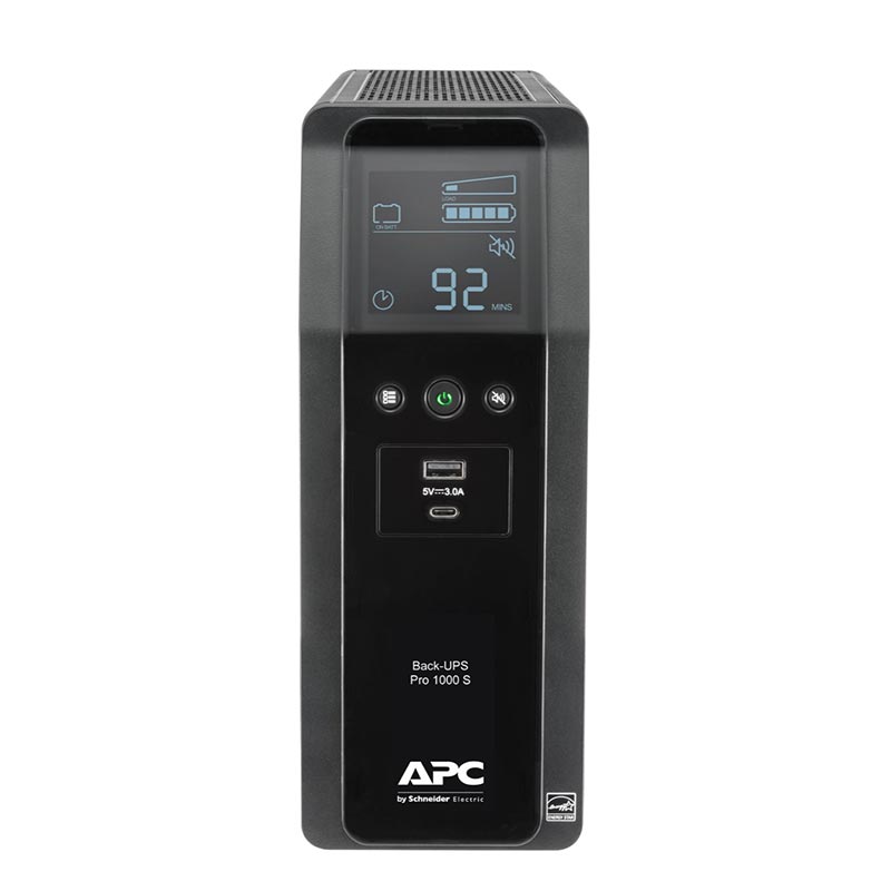 APC Back UPS PRO, BR1000MS, BR 1000VA, 10-Outlets, 2 USB Port, AVR, LCD Inter, SineWave