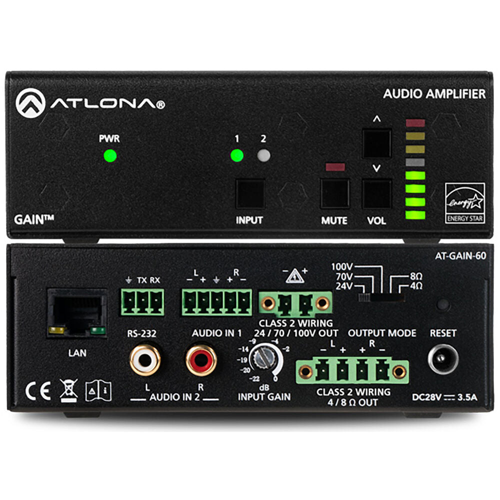 GAINAU Stereo / Mono Power Amplifier - 60 Watts