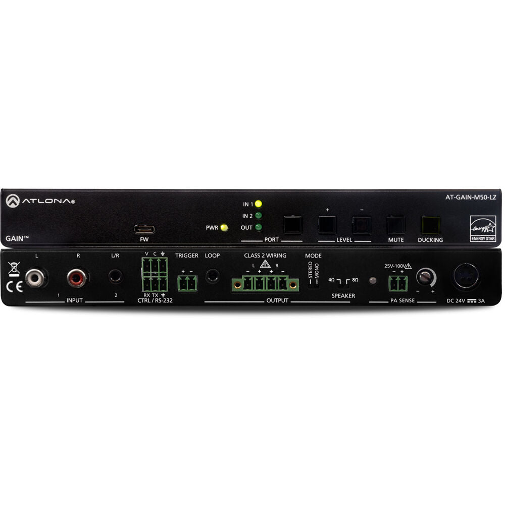GAINAU Atlona 50W Mixer Amplifier 4/8 Ohm