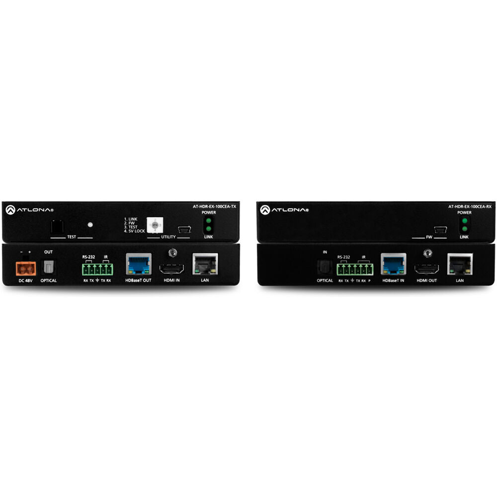 ATLONA 4K HDR Transmitter and Receiver Set w/IR RS-232 Ethernet and PoE