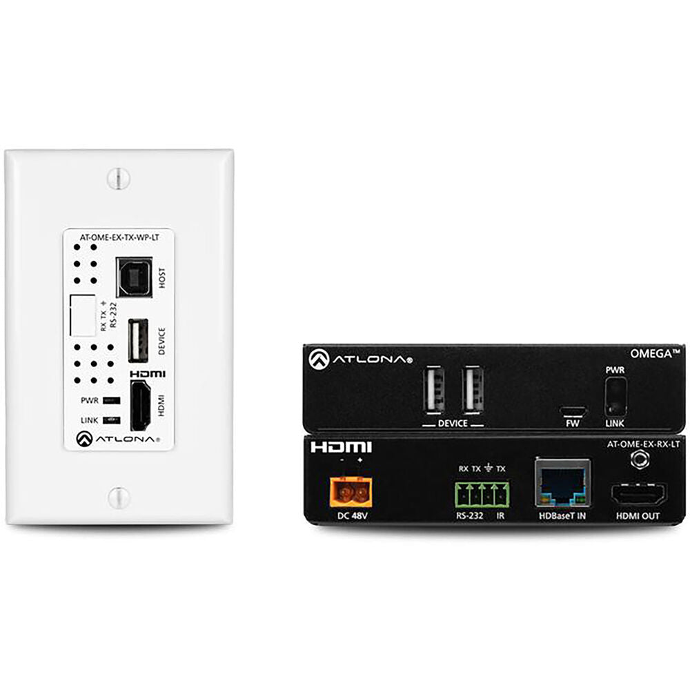 ATLONA T-OME-EX-WP-KIT-LT Omega 4K/UHD HDMI Over HDBaseT TX Wallplate/RX