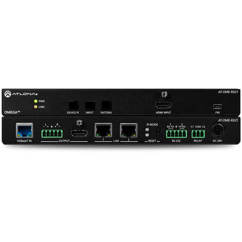 ATLONA Omega 4K/UHD HDMI over HDBaseT Receiver w/Scaler Ethernet RS232 Audio