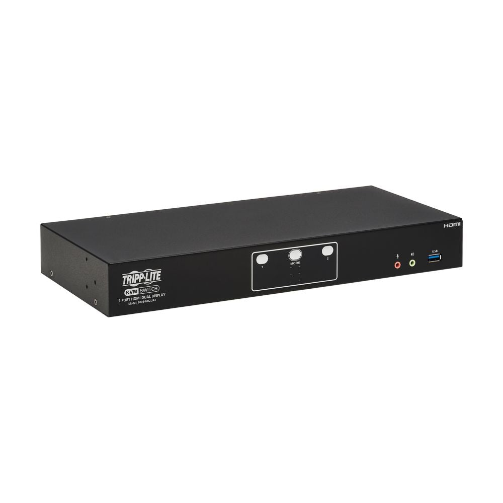 EATON TRIPP LITE SERIES 2-PORT HDMI DUAL-DISPLAY KVM SWITCH - 4K 60 HZ, USB 3.2