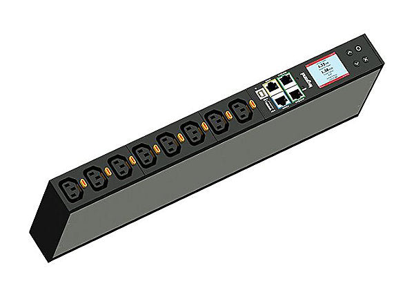 Network Metered 1RU PDU 20A 120V 8 Outlet TAA compliant