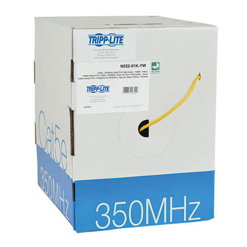 EATON TRIPP LITE SERIES CAT5E 350 MHZ SOLID CORE (UTP) PVC BULK ETHERNET CABLE -