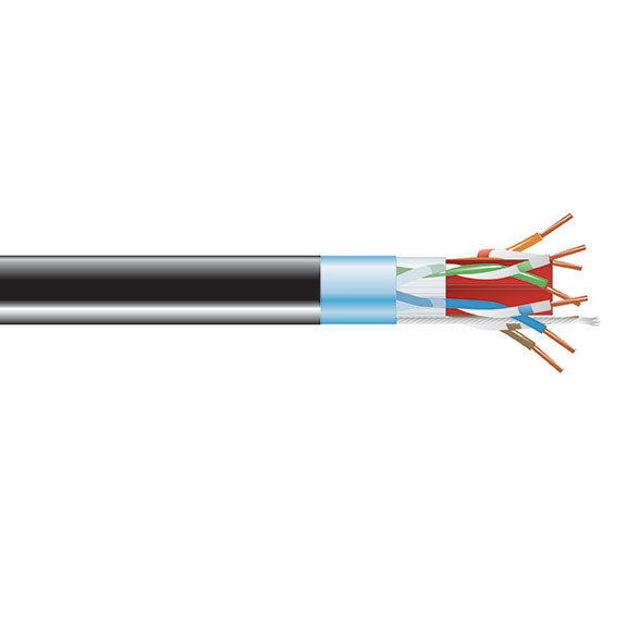 BLACK BOX CAT6A 650-MHZ SOLID ETHERNET BULK SHIELDED CABLE PROVIDES TRANSMISSION
