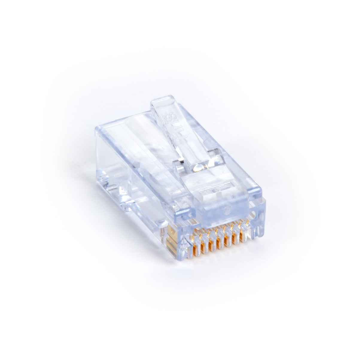 BLACK CAT6 EZ RJ45 MODULAR PLUG CONNECTOR FOR ROUND SOLID/STRANDED WIRE - UNSHIELDED,