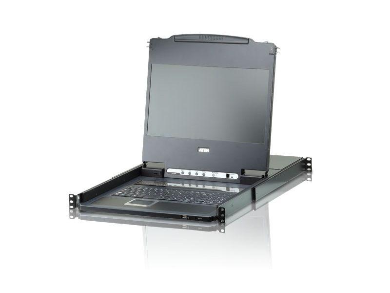 ATEN 8PORT 17WIDE SCREEN LCD KVM DVI/ FULL HD 1080P
