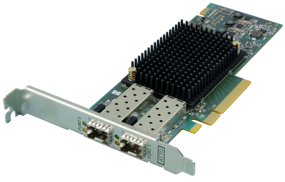 ATTO DUAL CHANNEL X8 PCIE 3.0 TO 32GB GEN 6 FIBRE CHANNEL