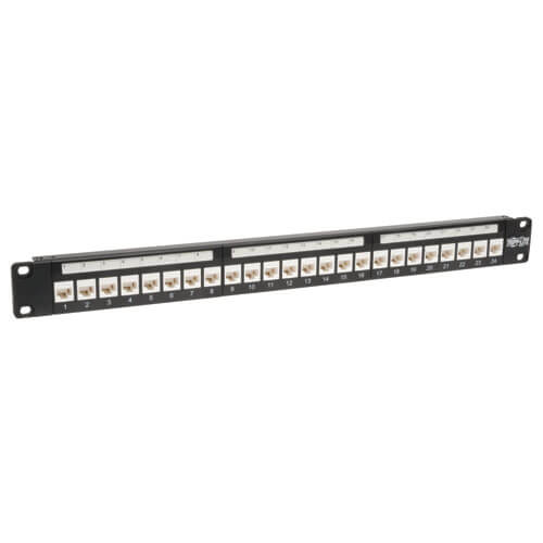 EATON TRIPP LITE SERIES 24-PORT CAT6/CAT5 LOW PROFILE FEED-THROUGH PATCH PANEL,