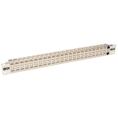 EATON TRIPP LITE SERIES 48-PORT 1U RACK-MOUNT STP SHIELDED CAT6A FEEDTHROUGH PAT