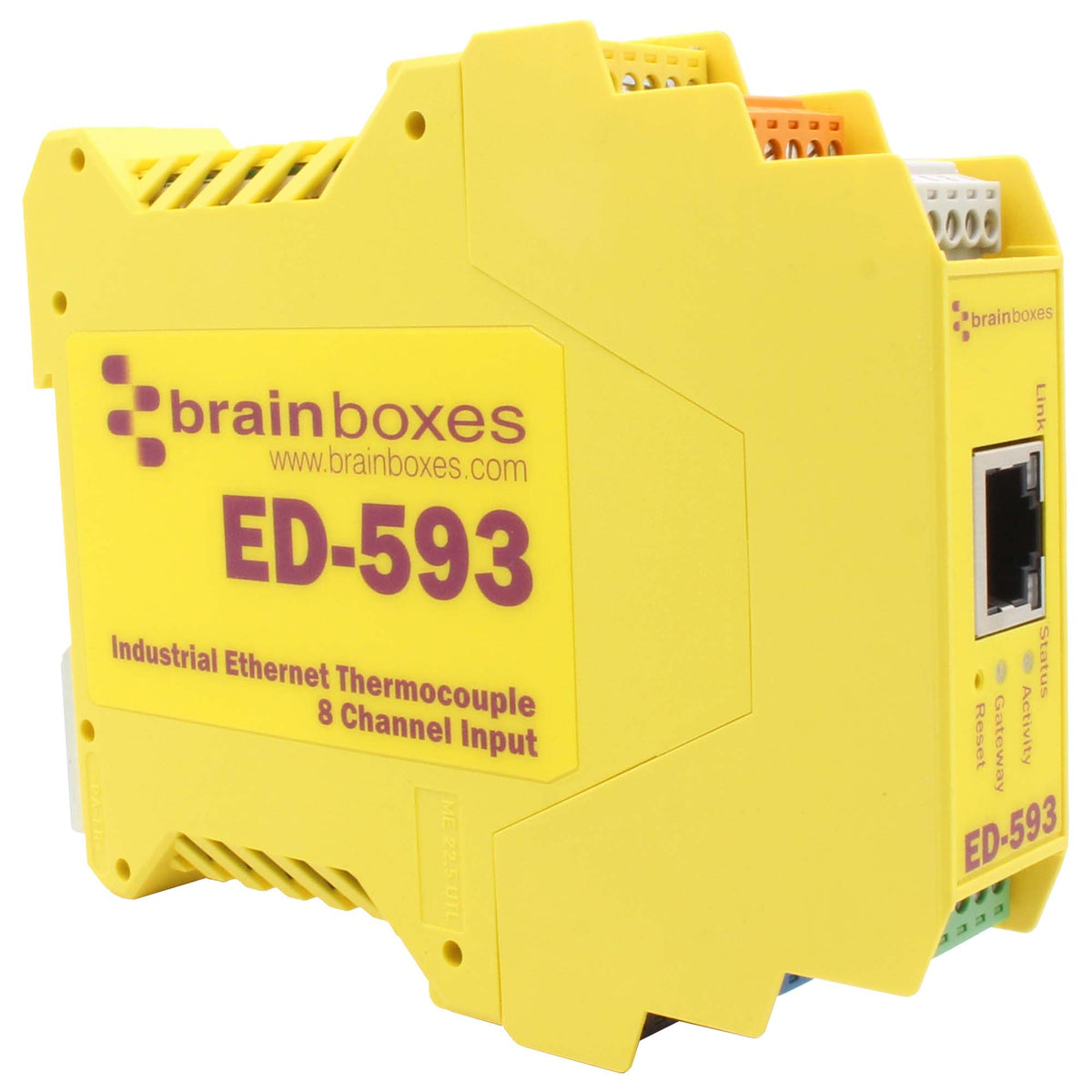 BRAINBOXES ETHERNET-8 THERMOCOUPLE INPUT OPERATING TEMPERATURE -40F TO +185F
