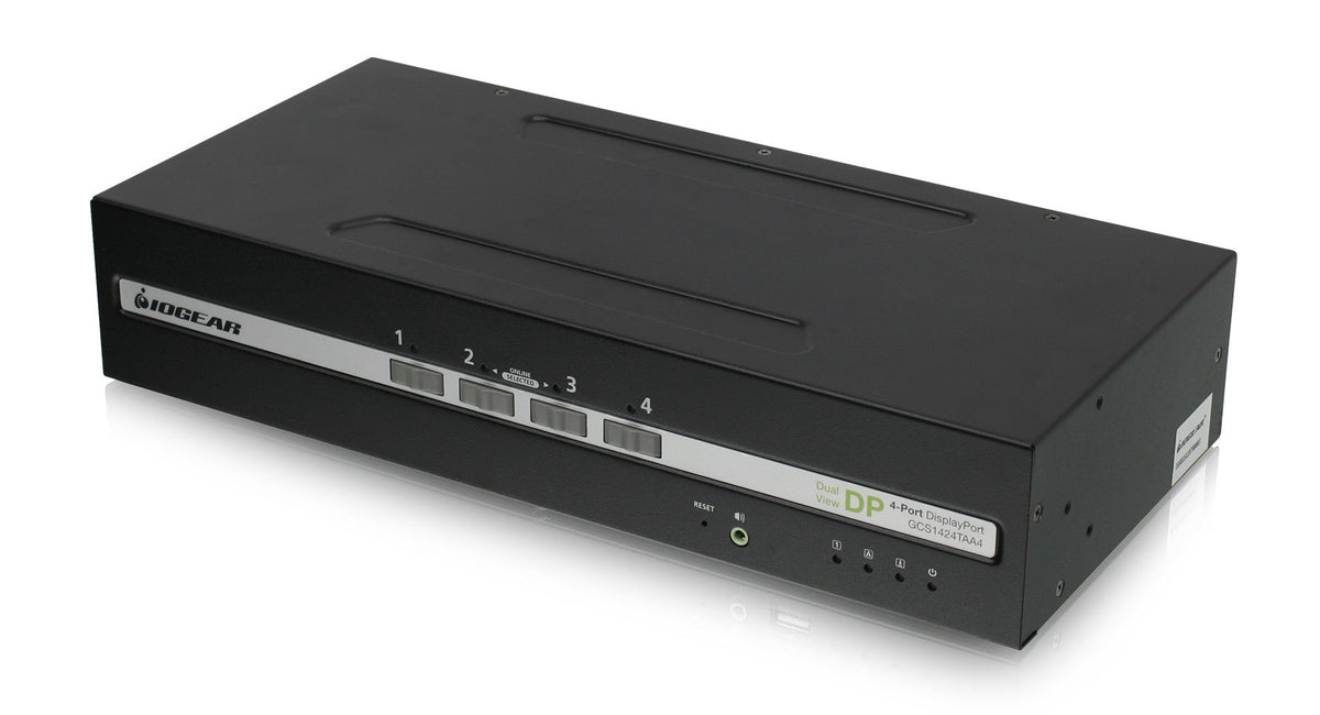 IOGEAR 4-PORT DUAL VIEW DISPLAYPORT SECURE KVM SWITCH W/AUDIO