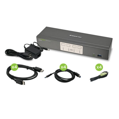 IOGear 4Port DP KVMP w USB Hub