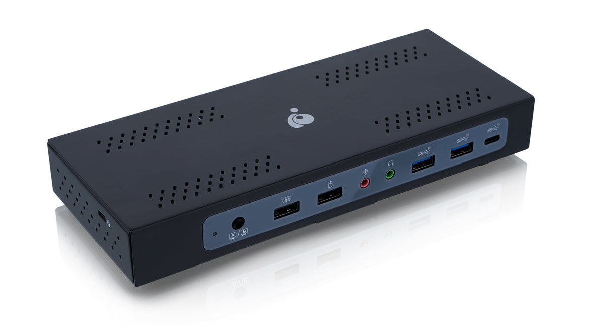 IOGEAR DOCK PRO DUO USB-C DOCKING STATION, KVM, TRIPLE VIEW, 100W PD, 4K, HDMI,