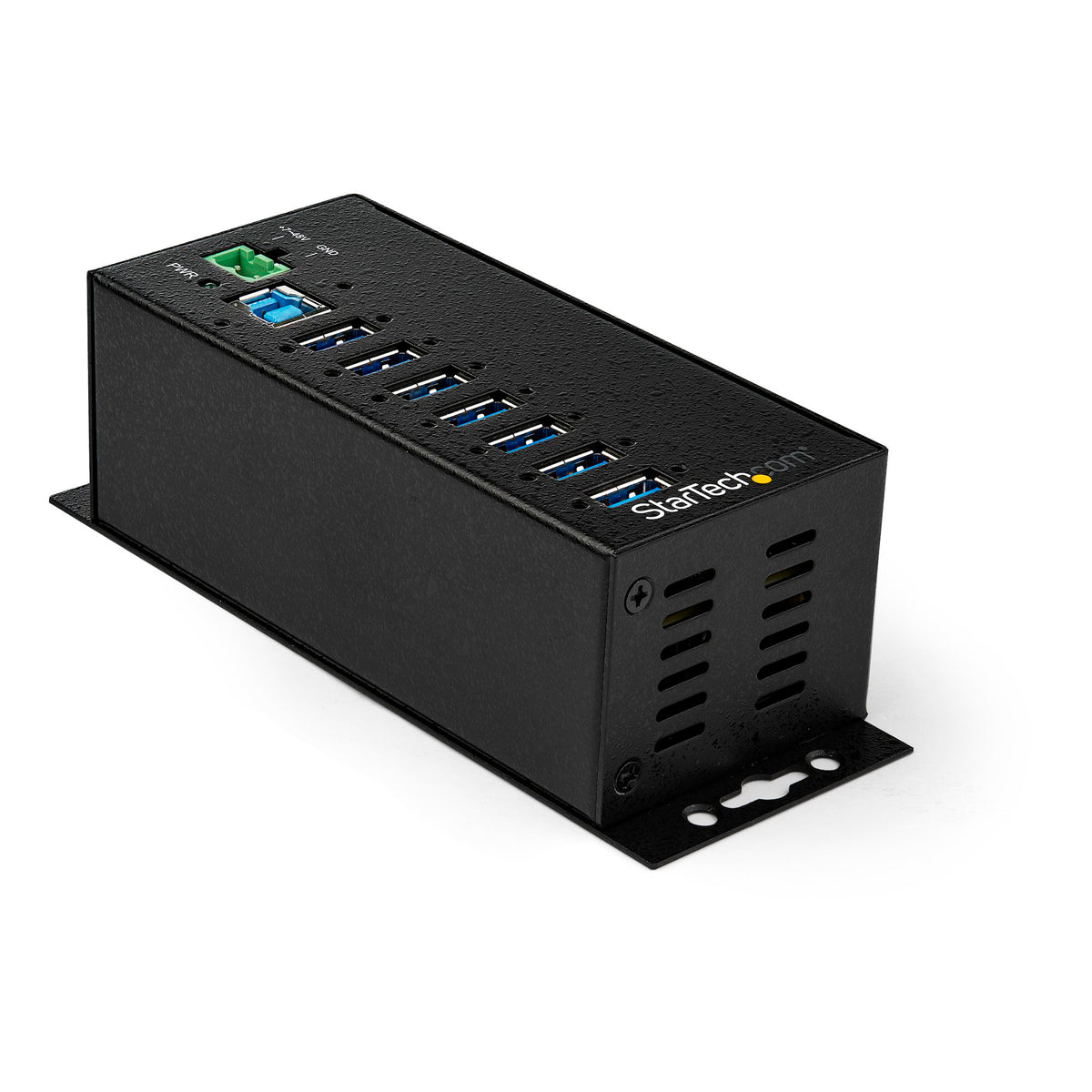 StarTech INDUSTRIAL USB 3.0 HUB W/ RUGGED METAL HOUSING. 15KV/8KV ESD PROTECTION AND 350W