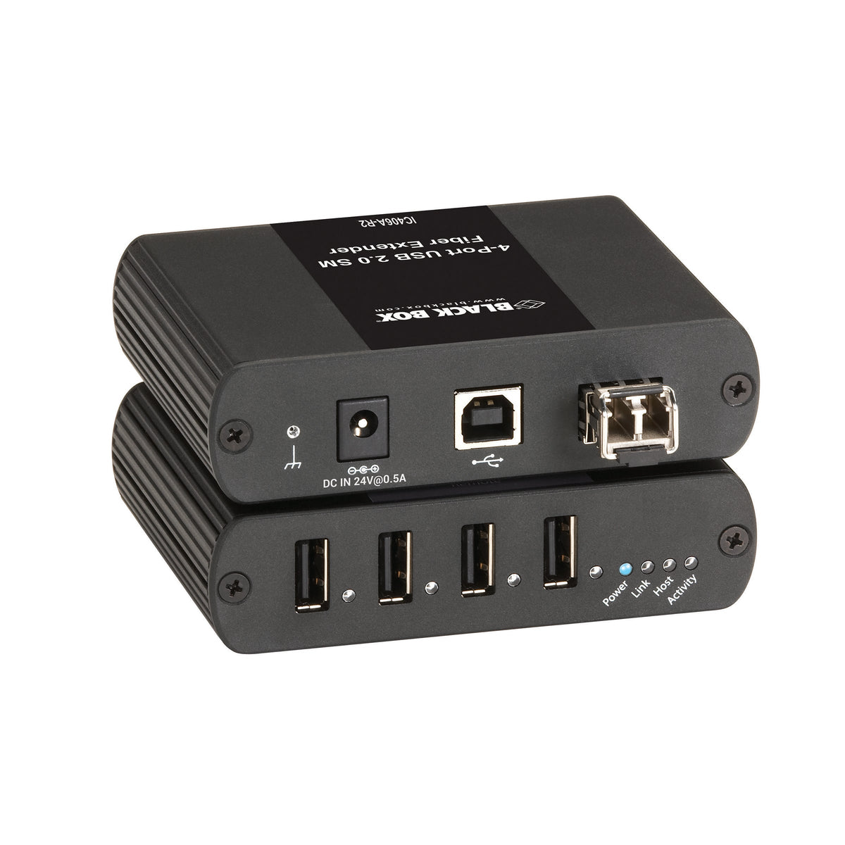 BLACK INSTALL YOUR USB DEVICES ANYWHERE COMBINE THE 4-PORT SINGLEMODE FIBER USB EXTEN