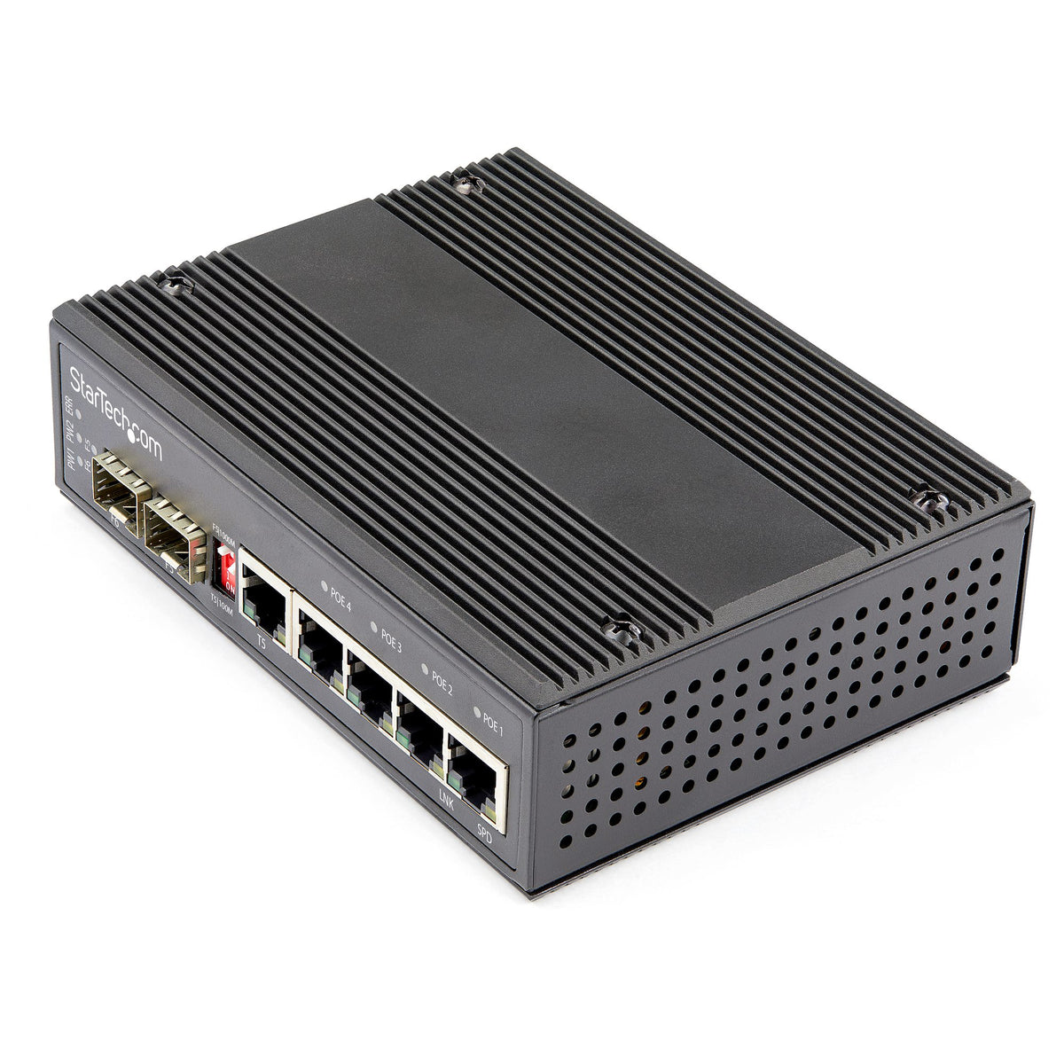 StarTech 6 PORT GIGABIT ETHERNET SWITCH POE SFP UNMANAGED INDUSTRIAL RUGGED