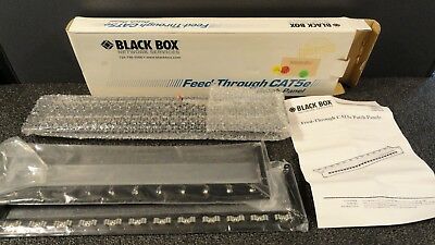 BLACK CAT5E FEED-THROUGH PATCH PANEL - 2U, SHIELDED, 48-PORT