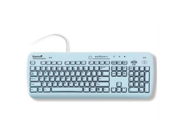 ADVANCED MEDIGENIC MEDICAL 104 COMPLIANCE INFECTION CONTROL WASHABLE KEYBOARD UNIQUELY MO